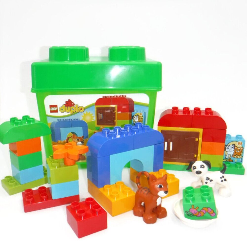LEGO Duplo ALL IN ONE Gift Set #10570 Bricks Dog Cat Playset Storage Box Retired